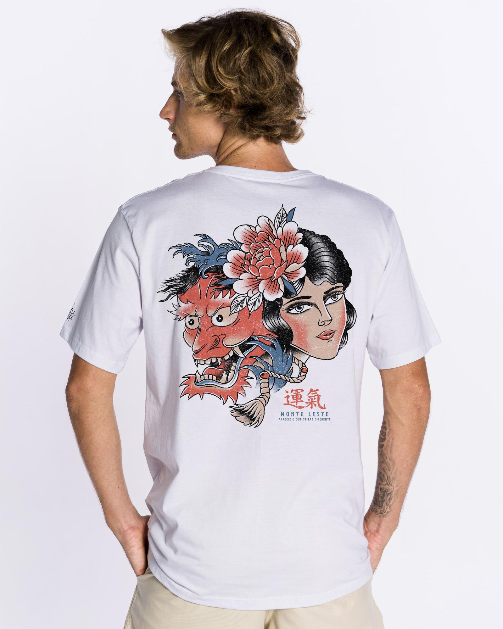 Camiseta Regular Estampada - Oni Branco