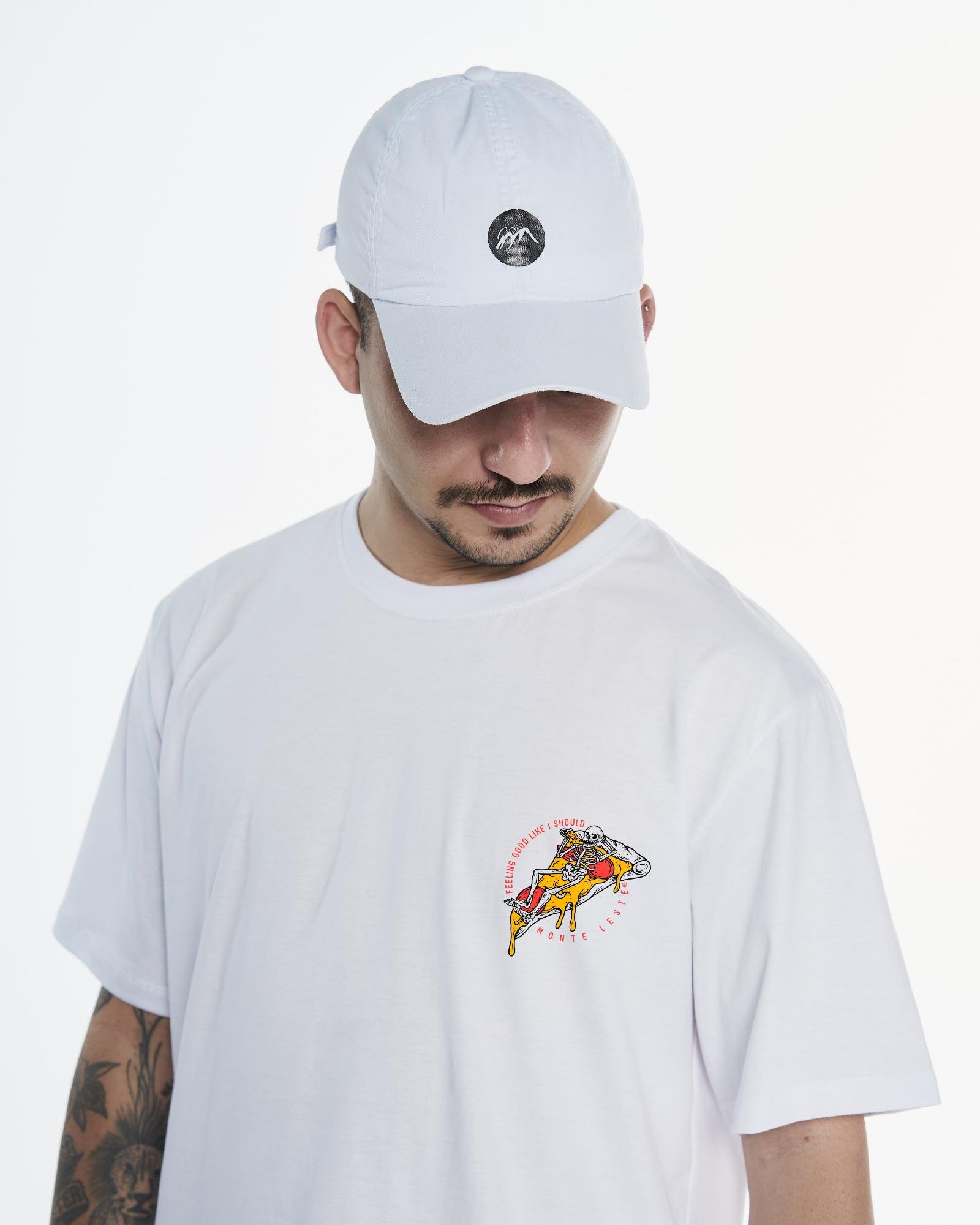 Camiseta Monte Leste Estampada - Pizza Branco