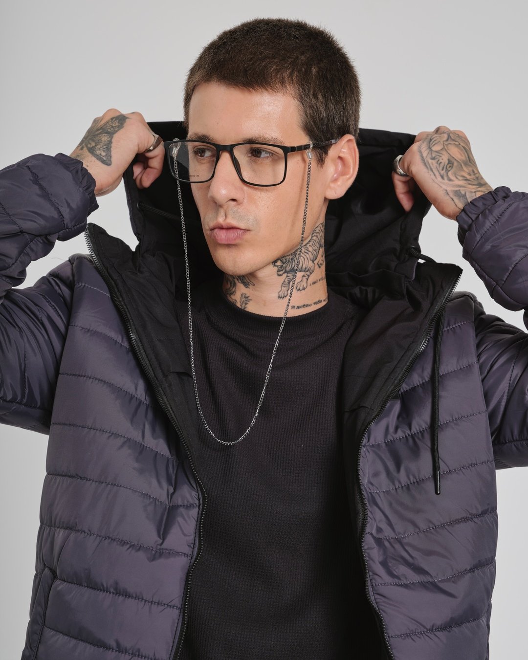 Jaqueta Bomber Wide - Dupla Face Preto