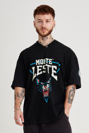 Camiseta Jersey Oversized - Pantera Preto