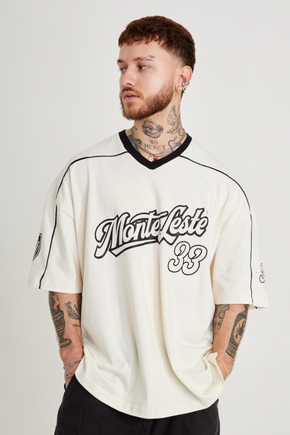 Camiseta Jersey Oversized - 33 Off White