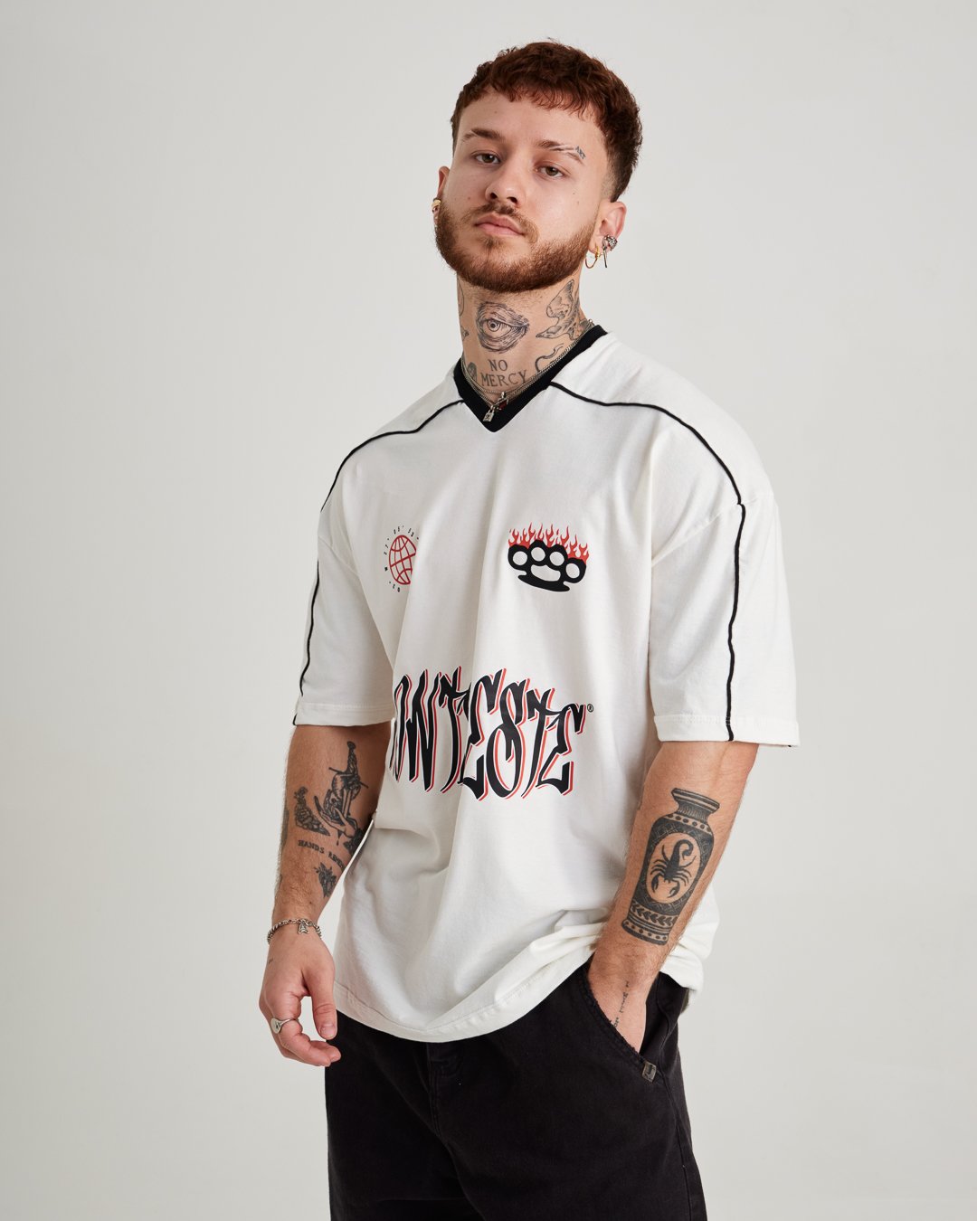 Camiseta Jersey Oversized - 30 Off White