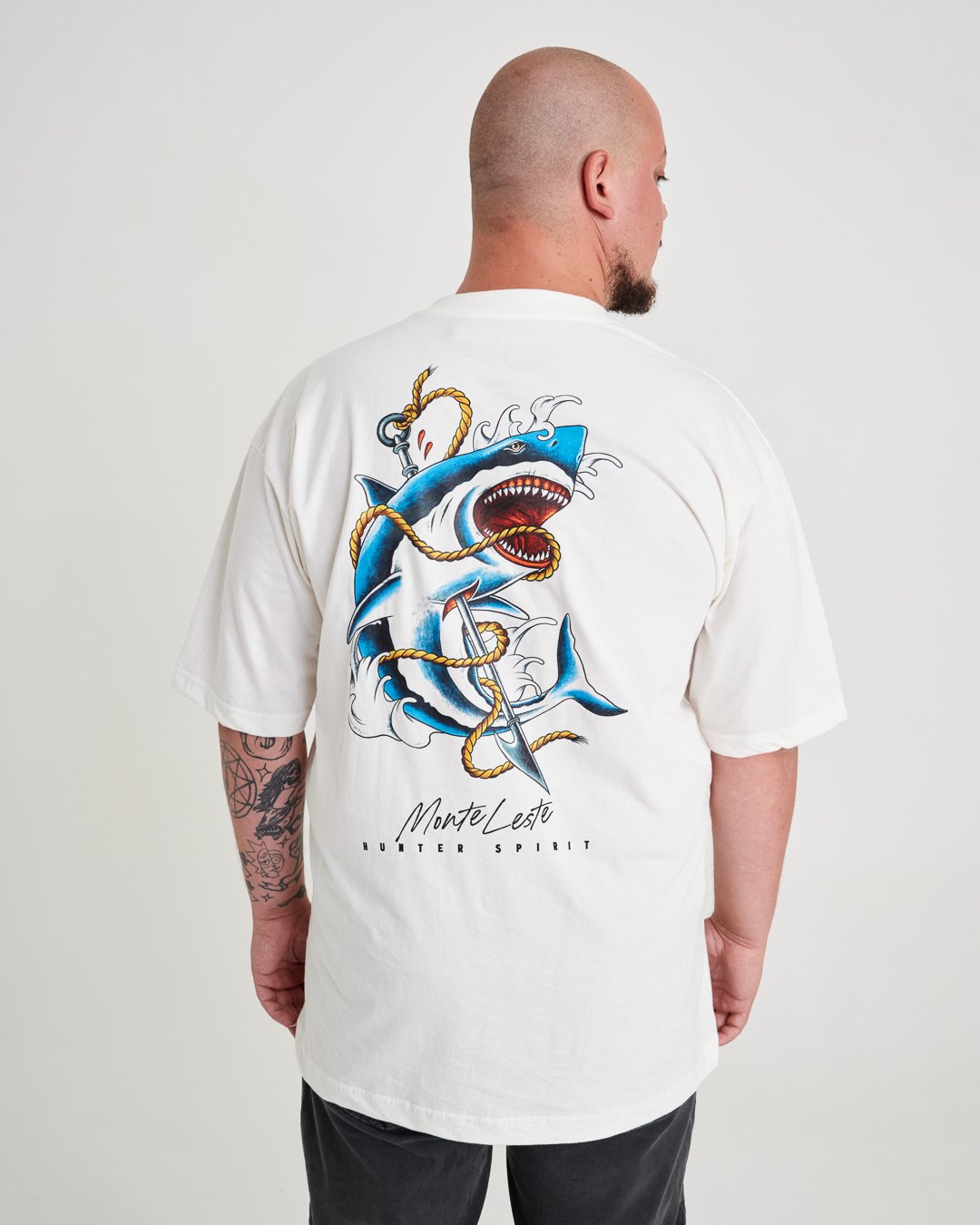 Camiseta Oversized Estampada Hunted - Off White