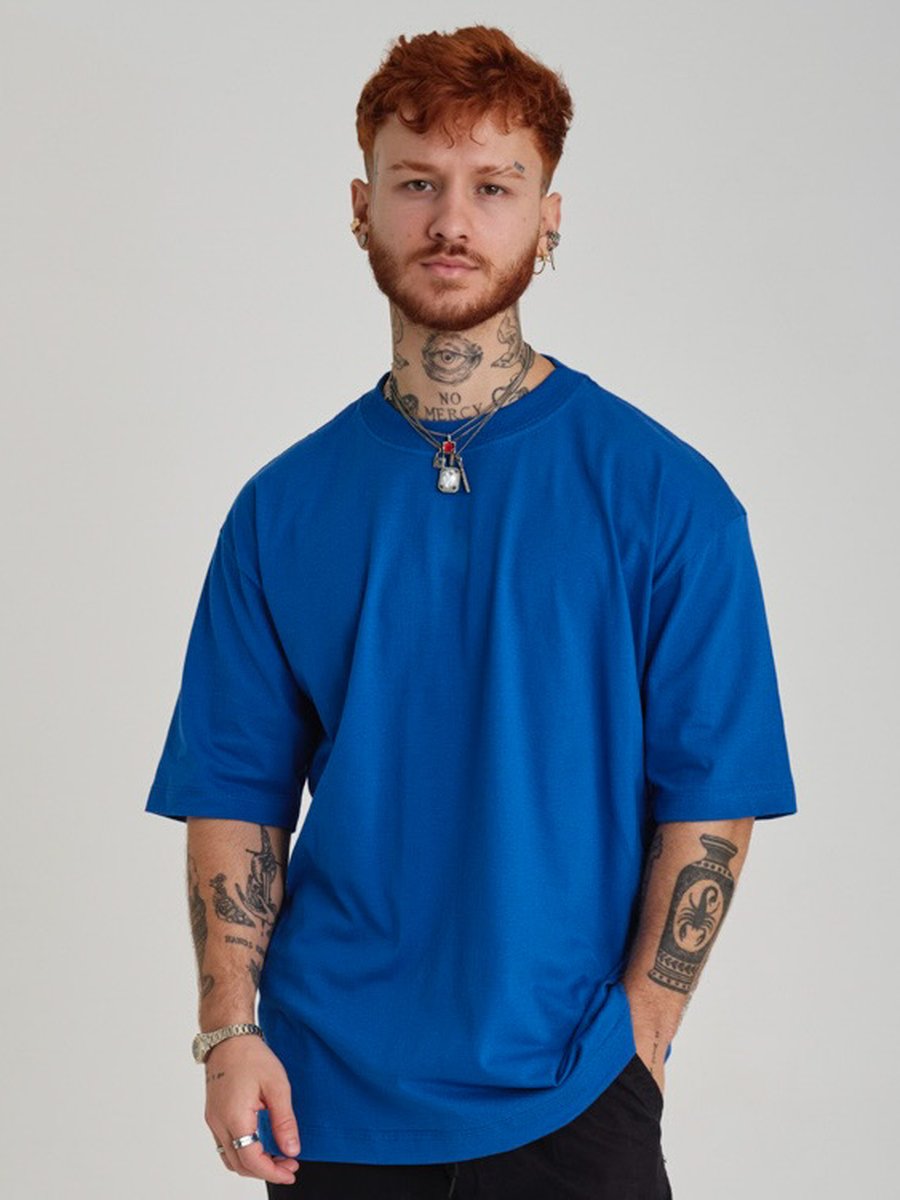 Camiseta Oversized Lisa - Azul Royal