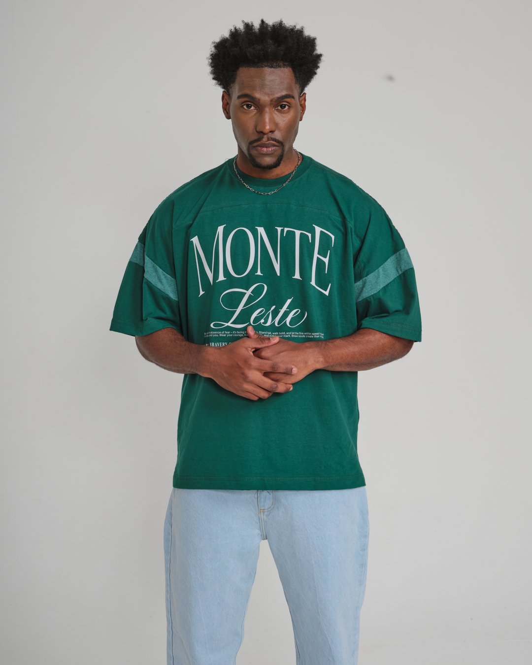 Camiseta Oversized Sleeve Description - Verde