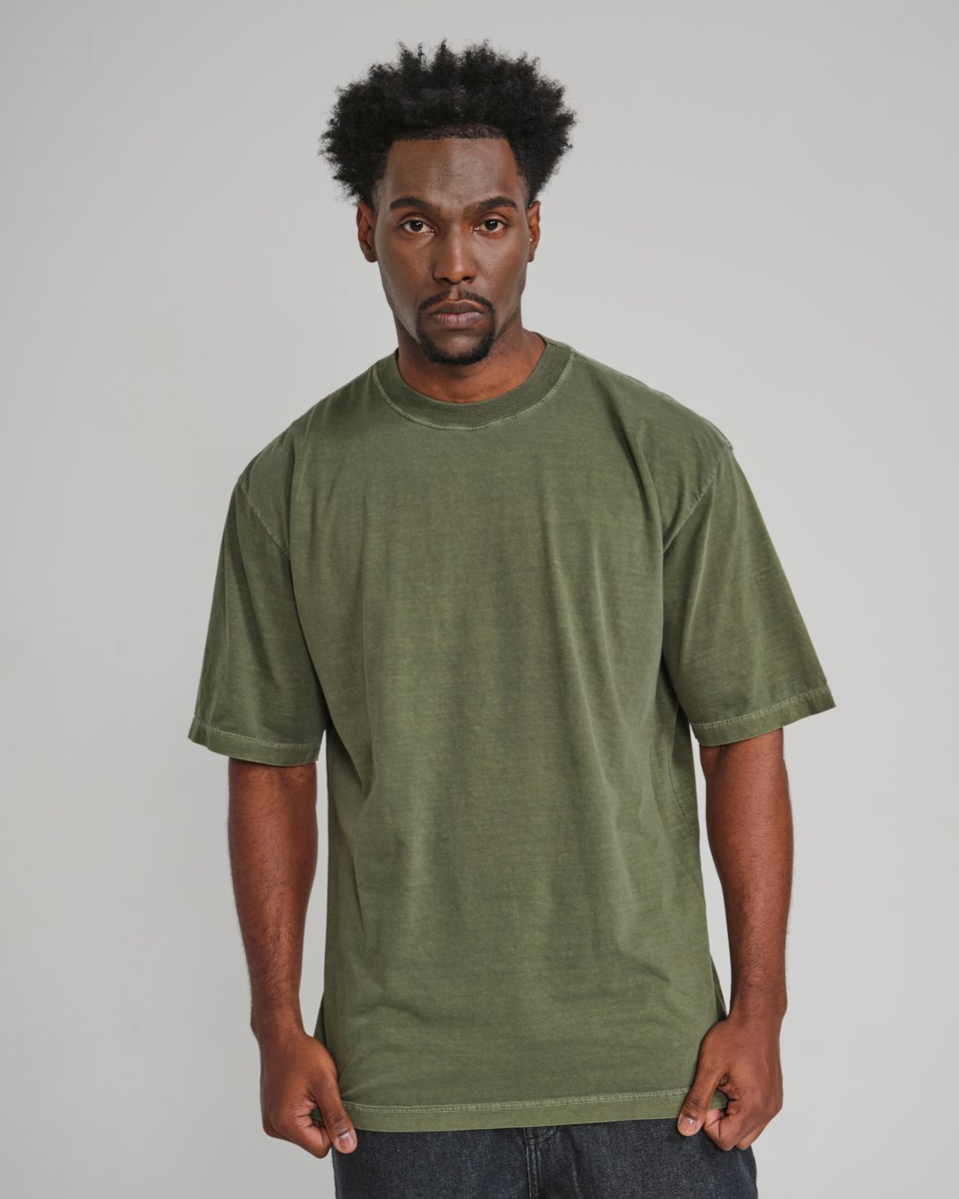 Camiseta Oversized Lisa - Cinza Estonado