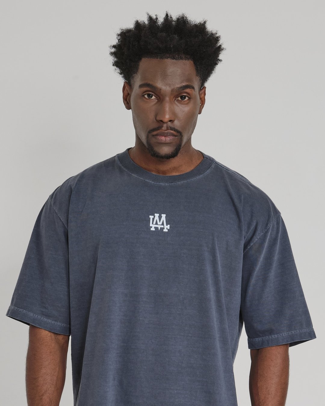 Camiseta Oversized Estampada LM - Azul Estonado