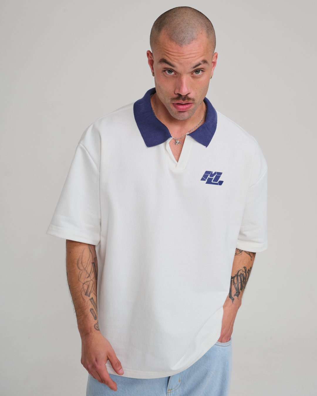 Camiseta Polo Oversized Starlight - Off White