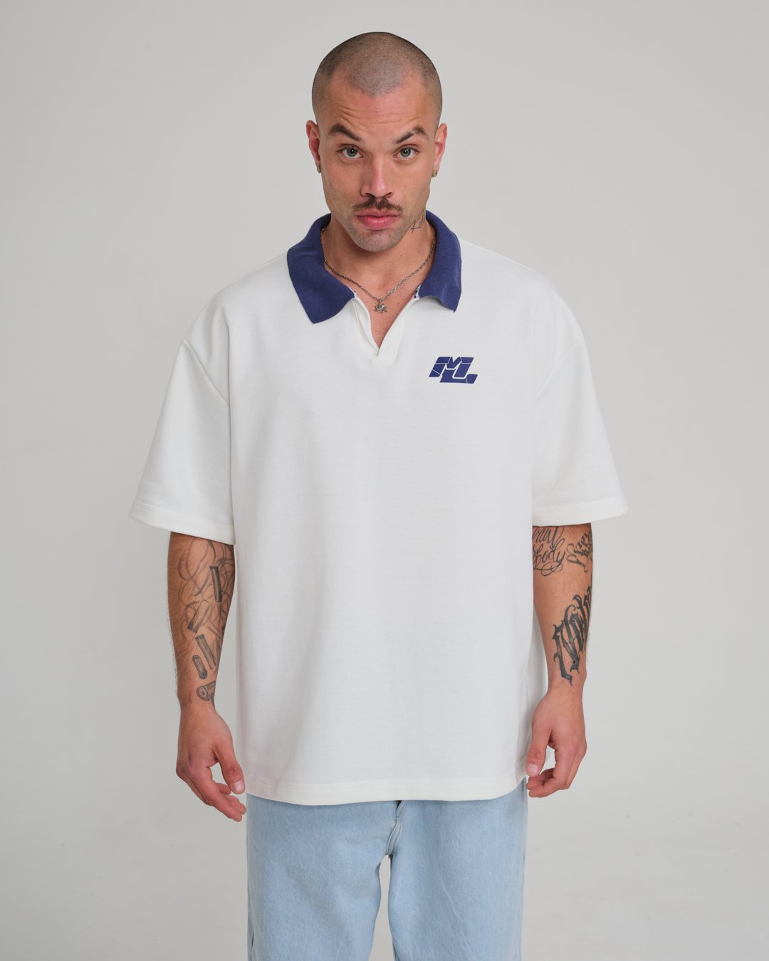 Camiseta Polo Oversized Starlight - Off White
