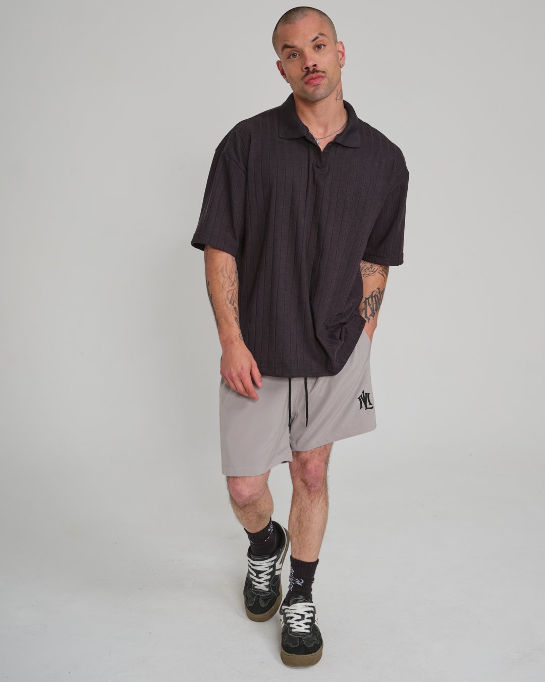 Camiseta Polo Oversized Zion - Preto
