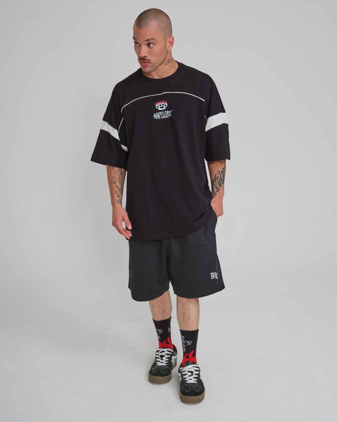 Conjunto Oversized Sleeve Kuncks - Preto