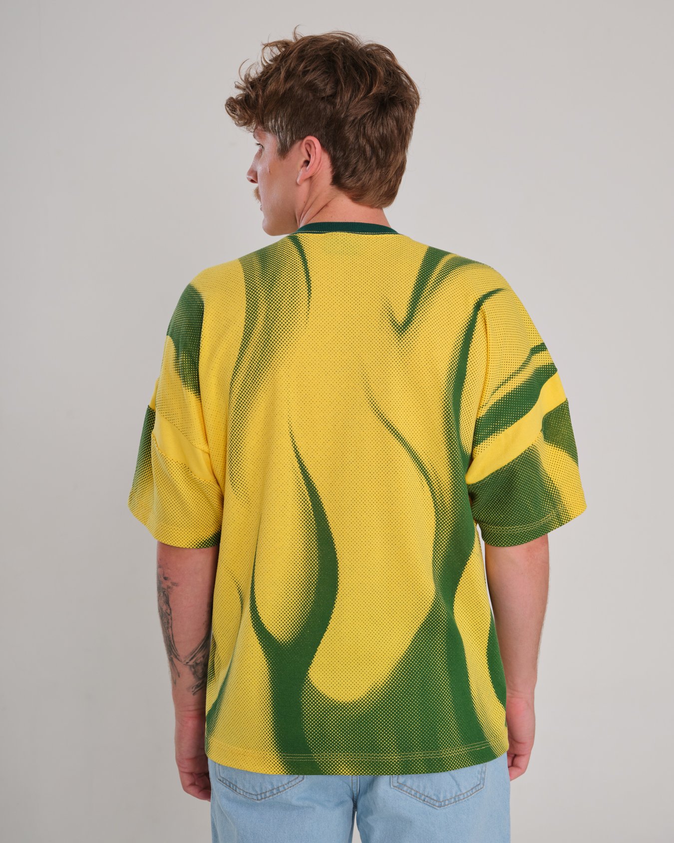 Camiseta Oversized Sleeve Artilheiro - Amarelo