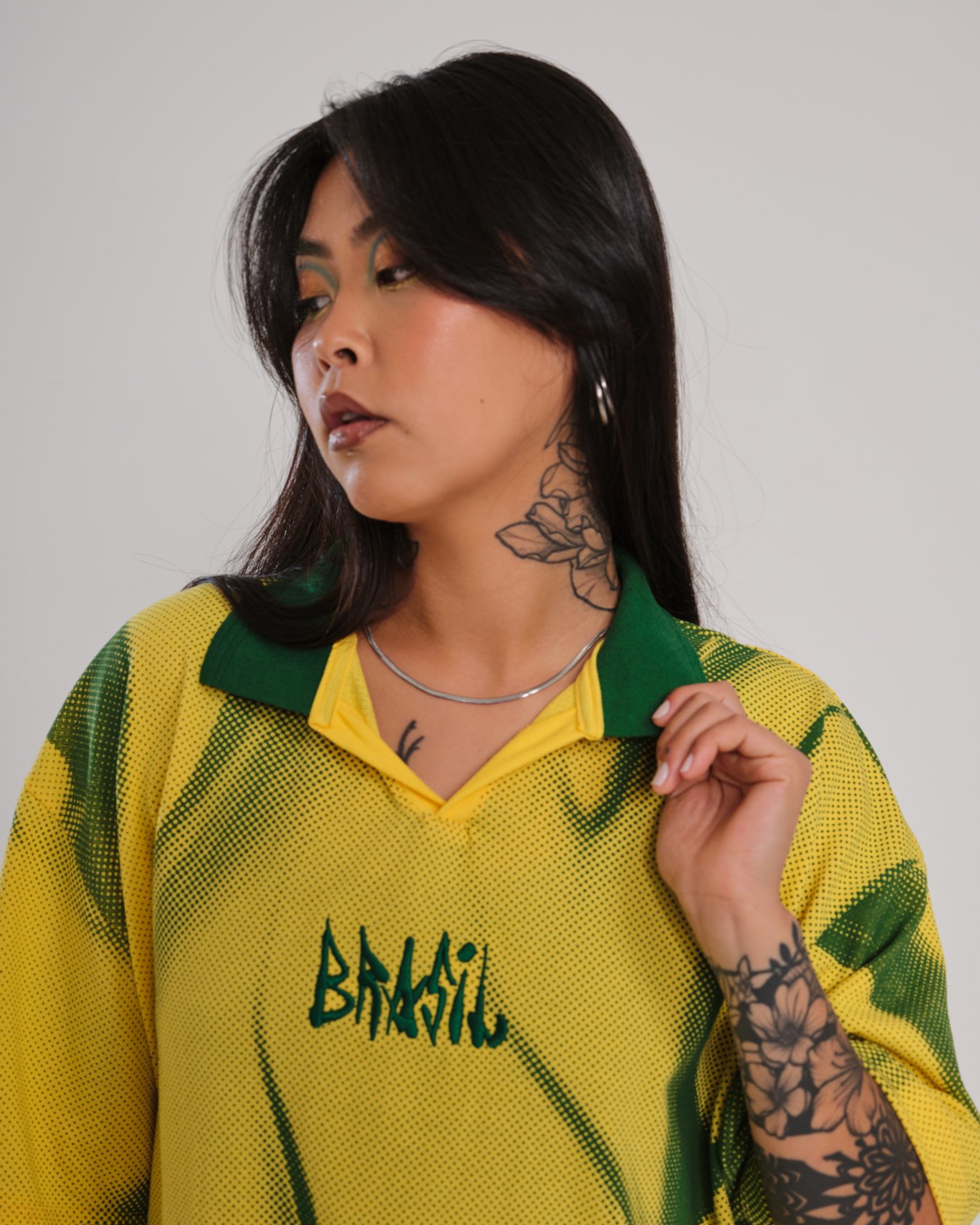 Camiseta Polo Oversized Hexa - Amarelo