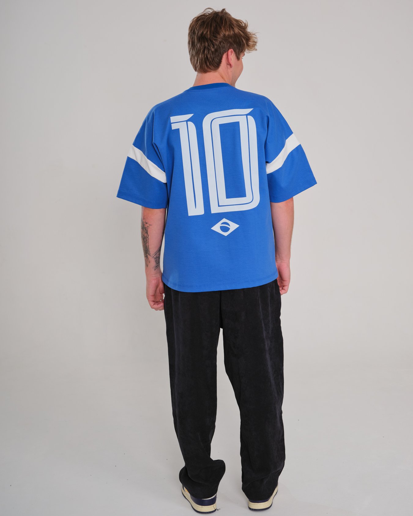 Camiseta Oversized Sleeve Capitão - Azul Royal