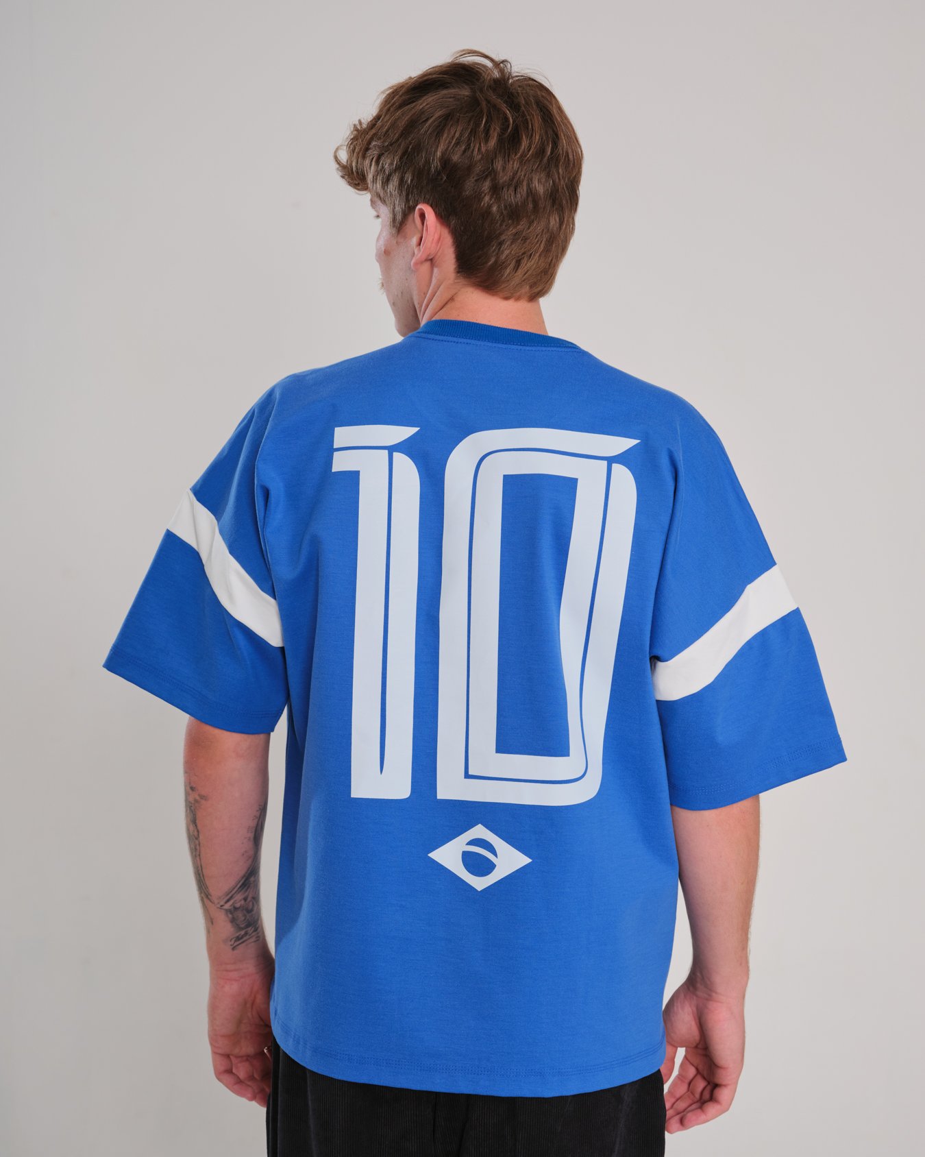Camiseta Oversized Sleeve Capitão - Azul Royal