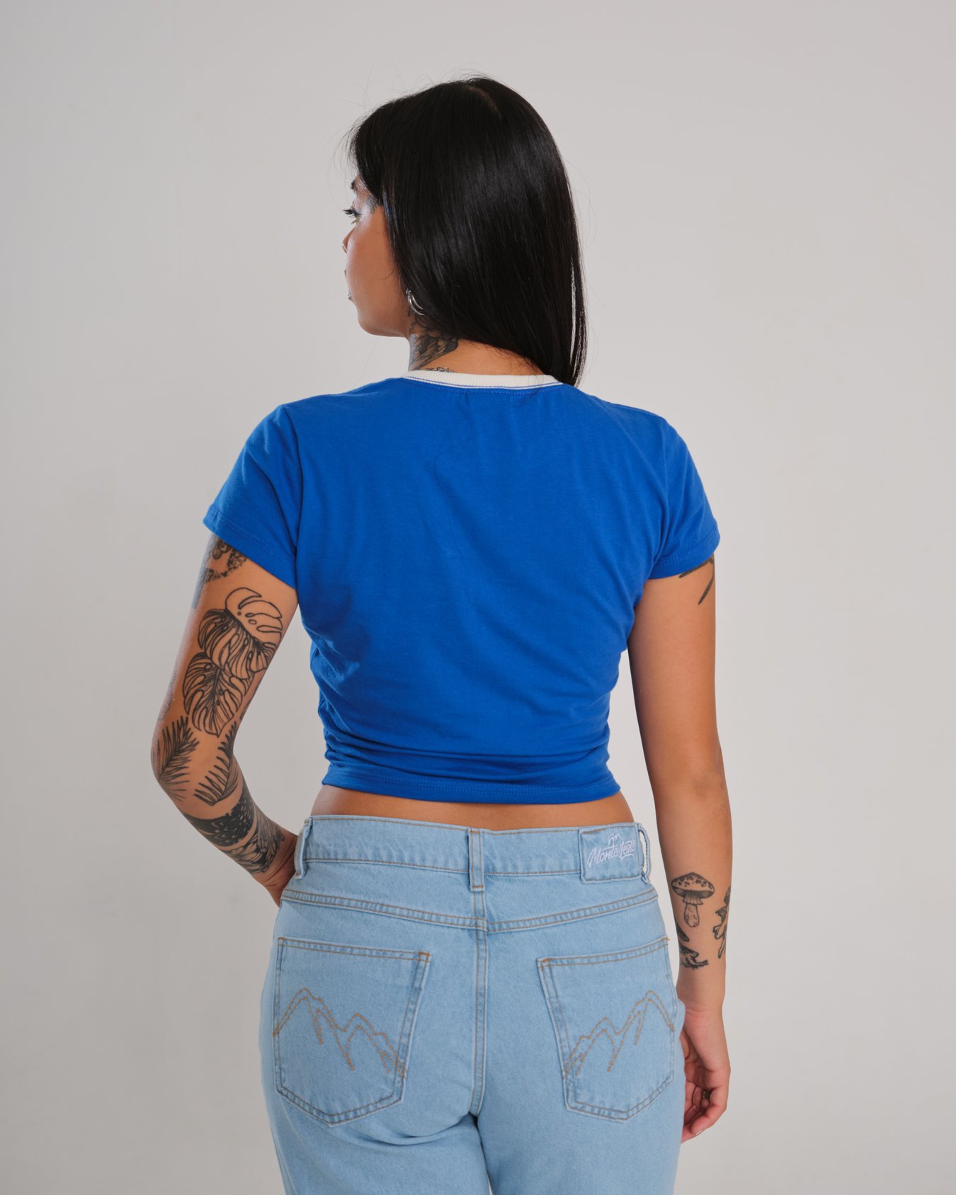 Camiseta Baby Tee Penta - Azul Royal