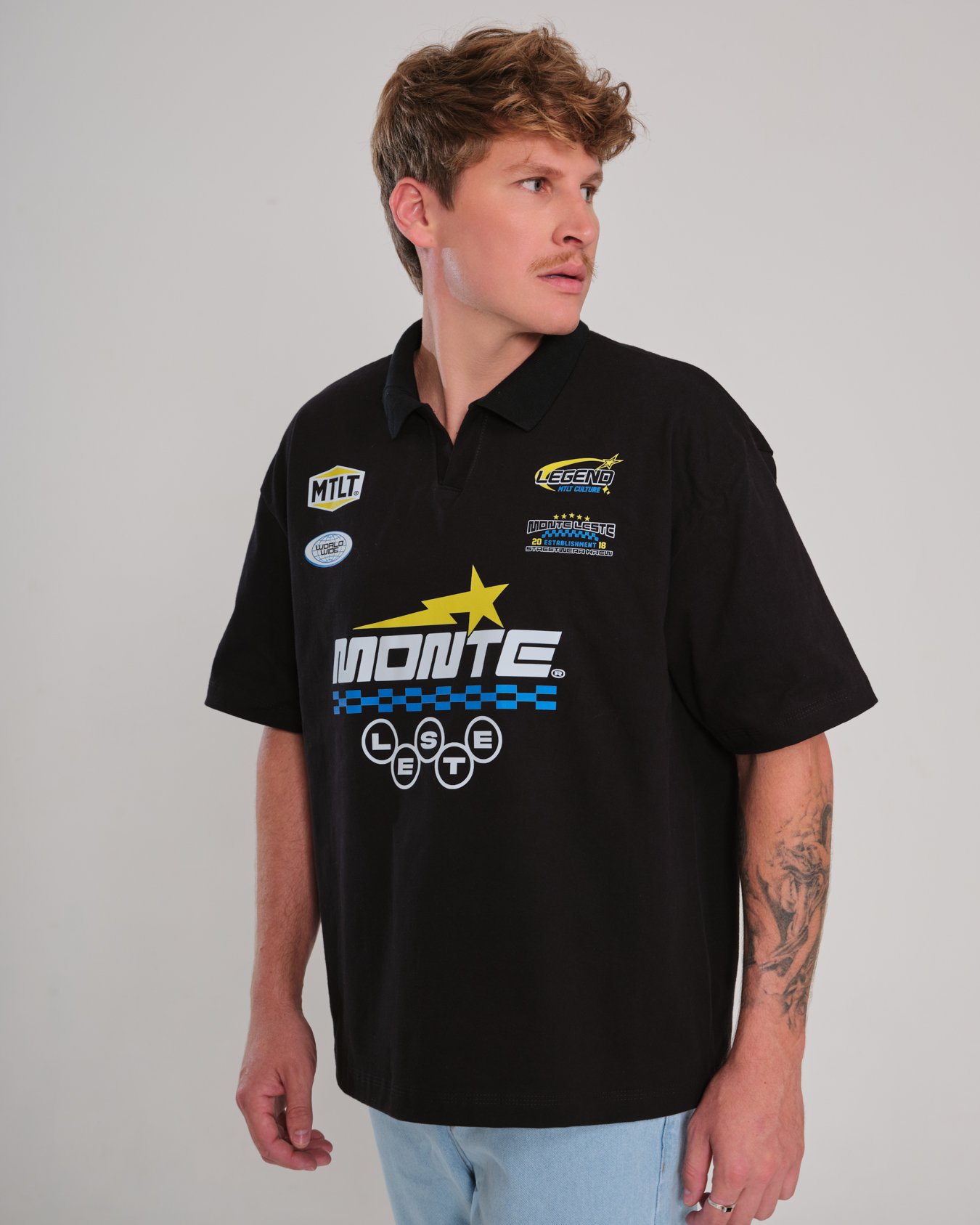 完売品 Wooyoungmi Long Sleeve Patch Polo WOOYOUNGMI Long Sleeve Patch Polo in Black for Men | Lyst