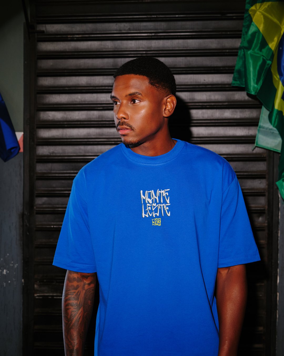 Camiseta Oversized Estampada Brazil