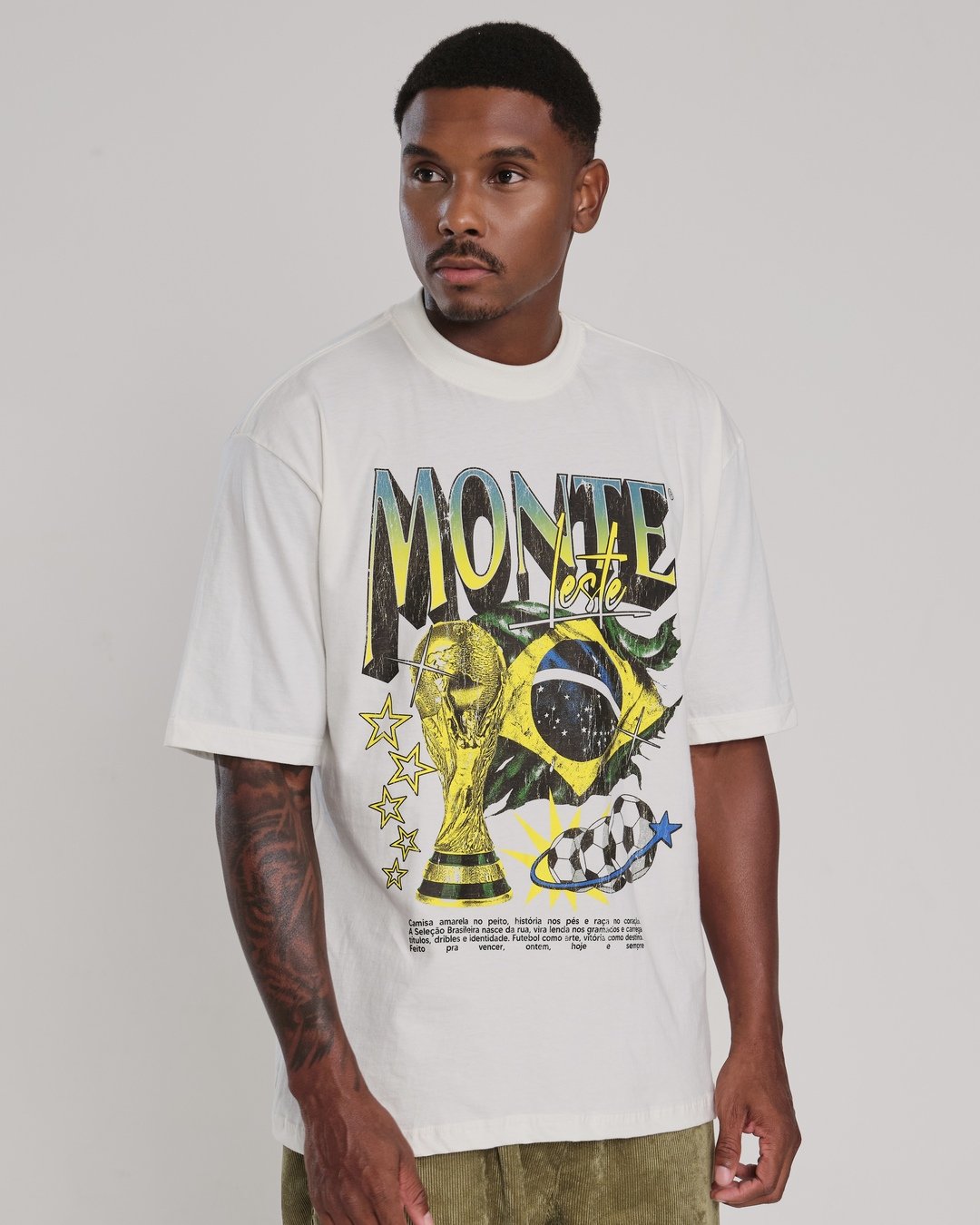 Camiseta Raglan Oversized Given - Off White
