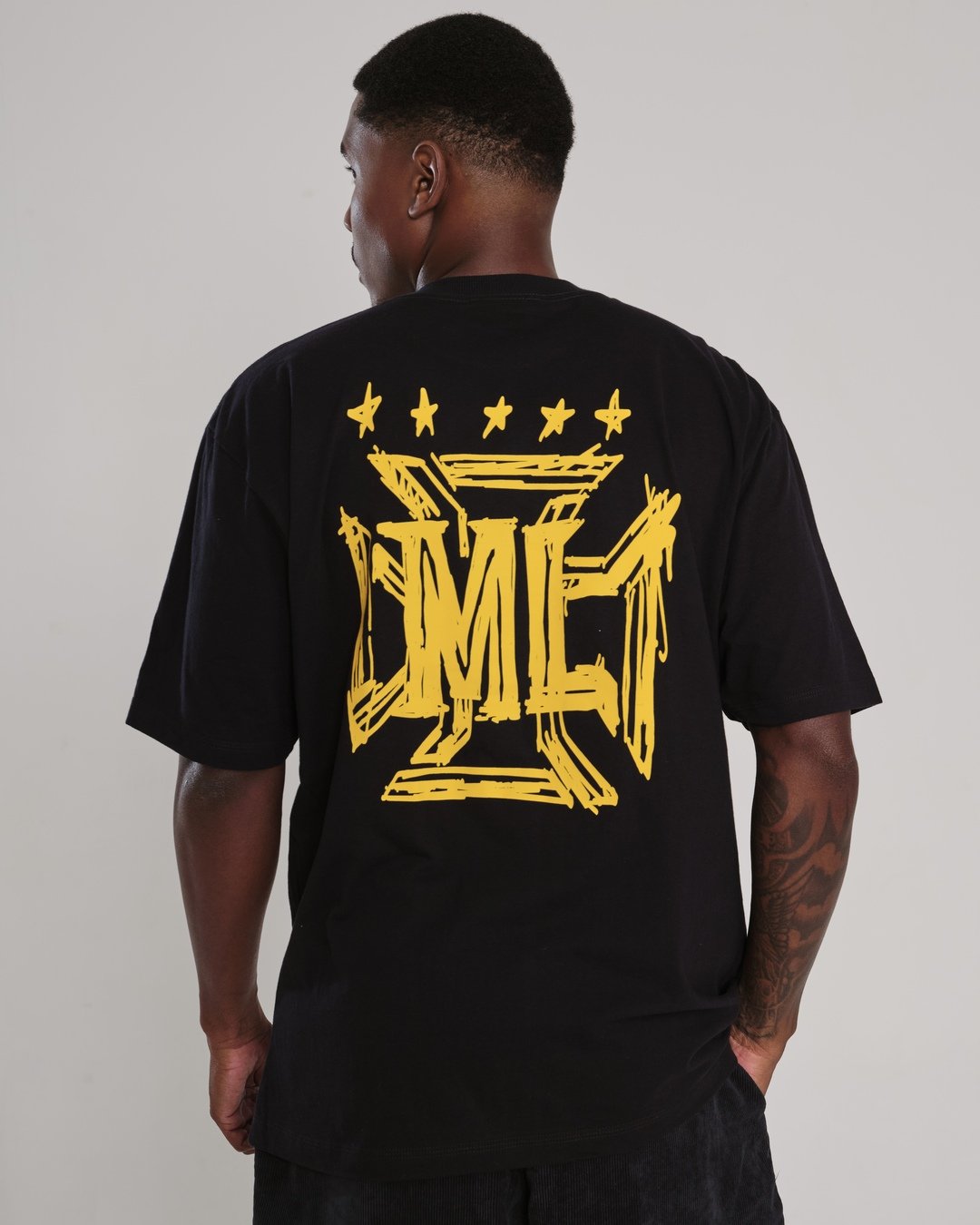 Camiseta Oversized Sleeve Topo - Preto