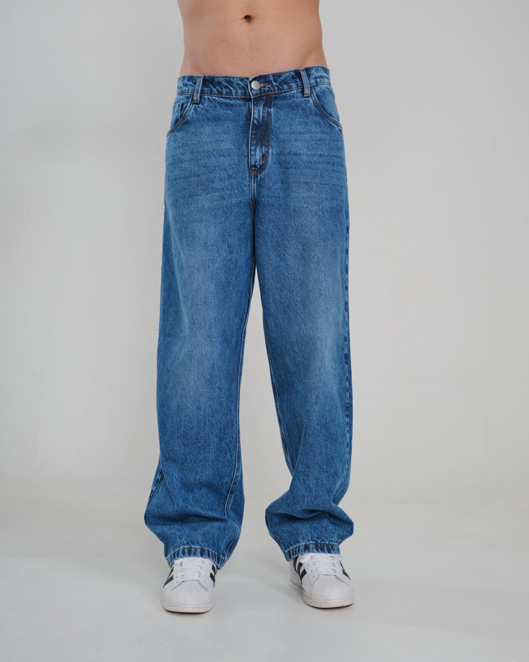 Calça Jeans Baggy - Azul Escuro