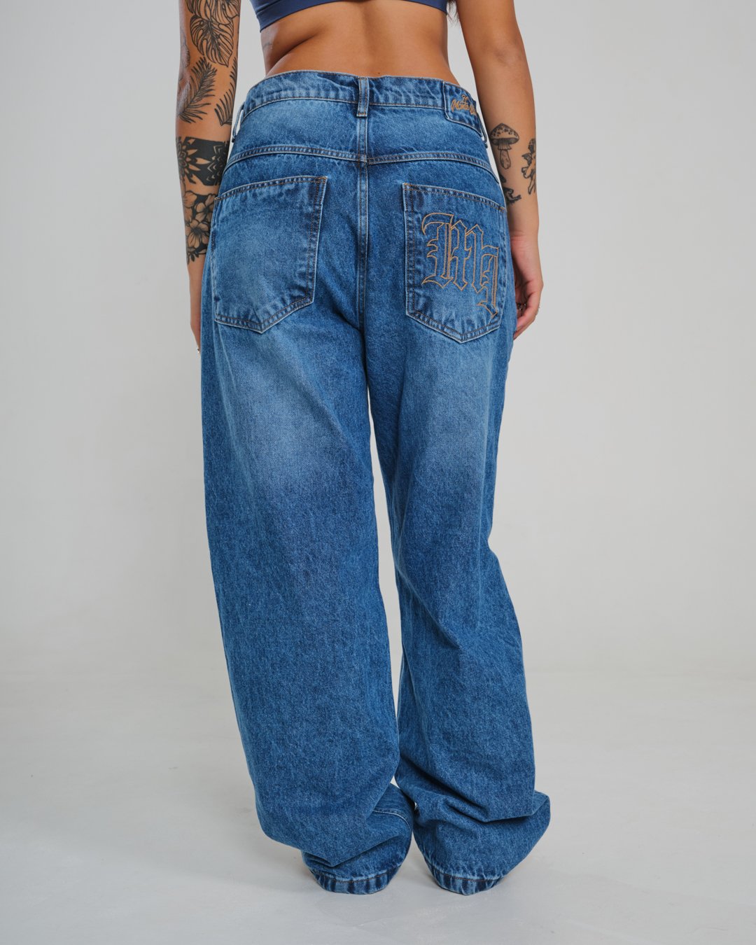 Calça Jeans Baggy - Azul Escuro