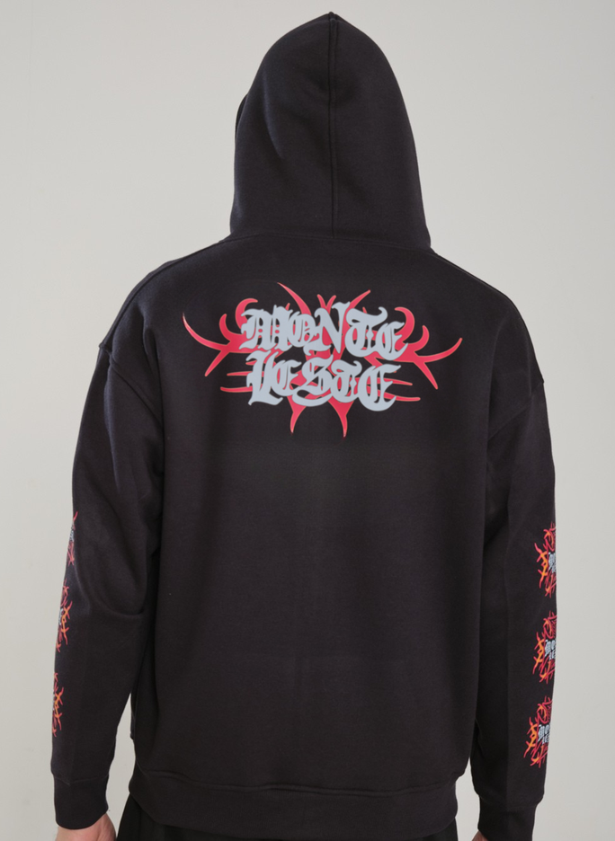 Jaqueta Moletom Oversized Capuz - Preto