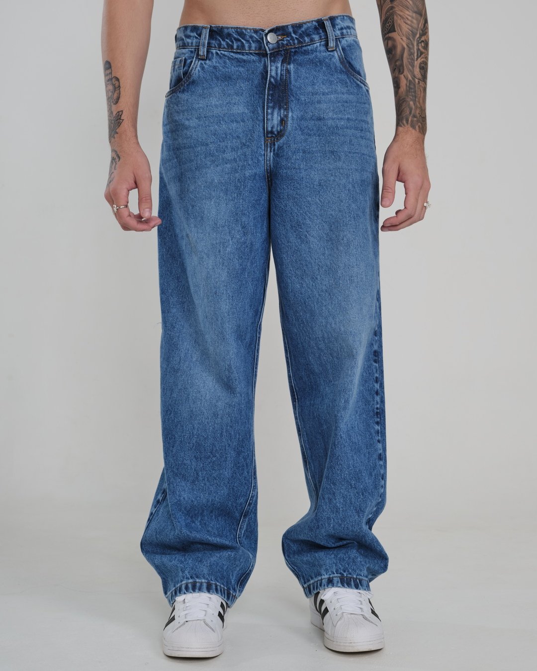 Calça Jeans Baggy - Azul Escuro