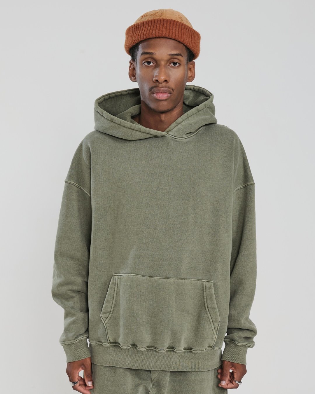Moletom Oversized Box Canguru Hades - Cinza Estonado