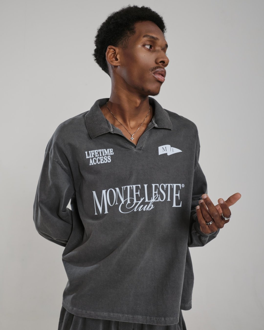 Camiseta Polo Oversized Zion - Preto