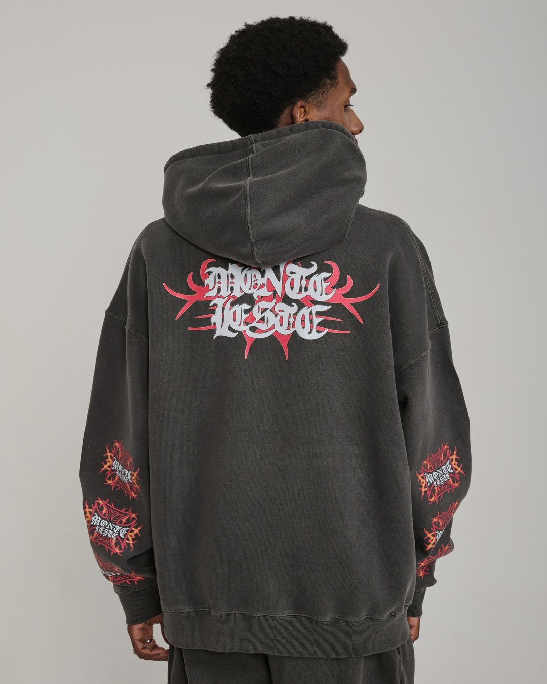 Moletom Oversized Box Canguru Hades - Cinza Estonado