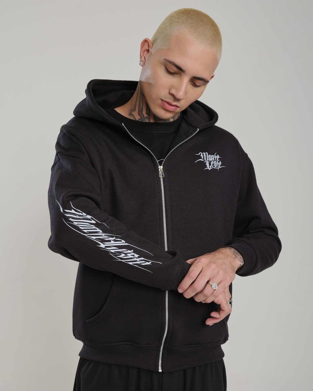 Moletom Oversized Box Canguru Hades - Cinza Estonado