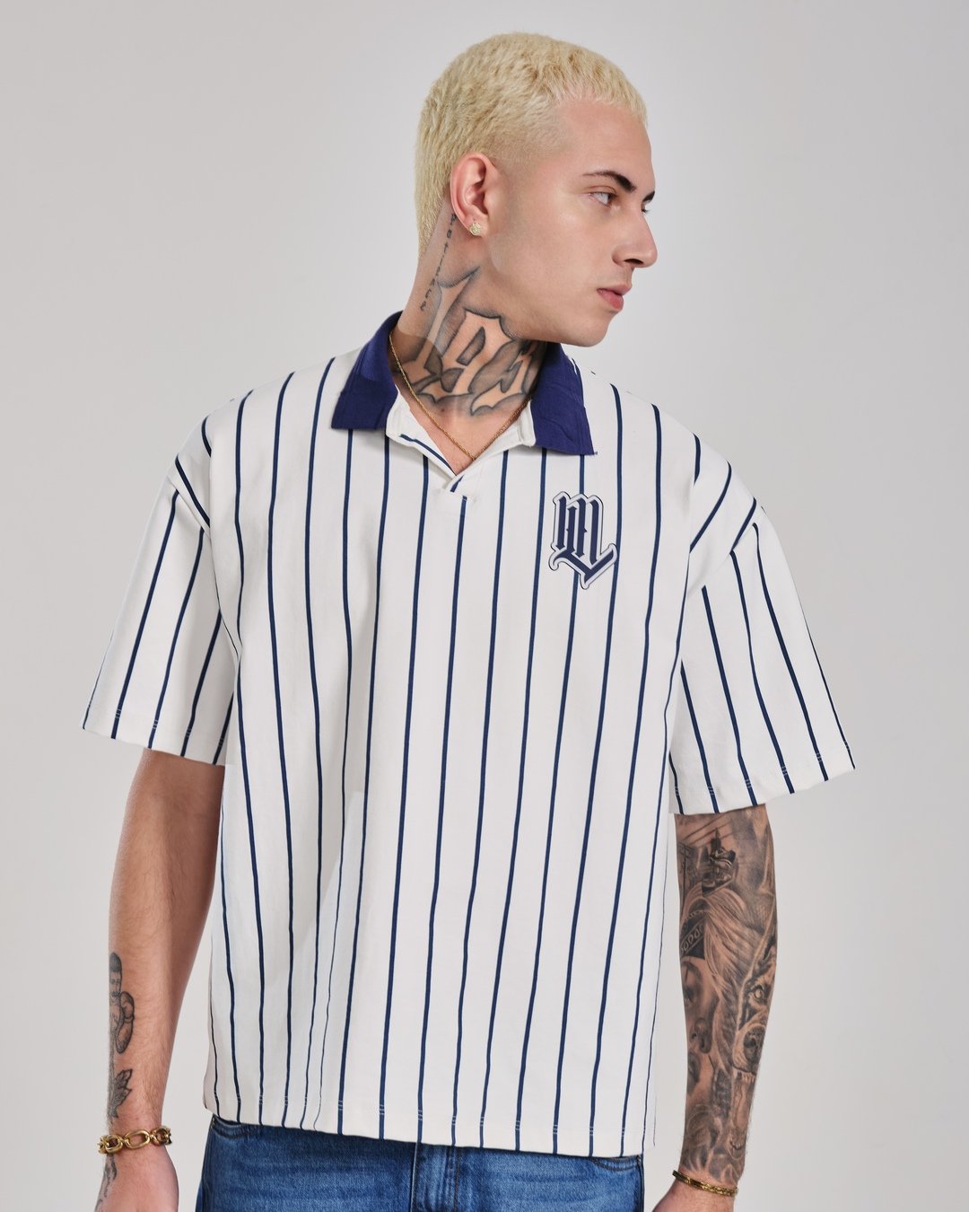 camiseta polo oversized sox off white